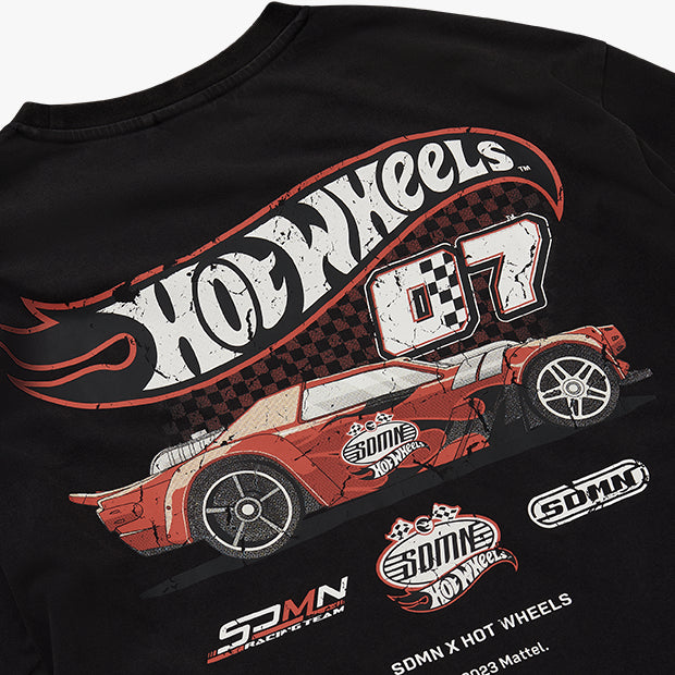 SDMN x Hot Wheels Washed T-Shirt [Vintage Black]