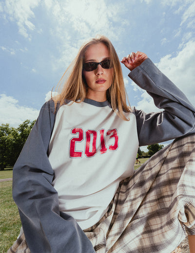 2013 Long-Sleeve T-Shirt [Off White/Navy]
