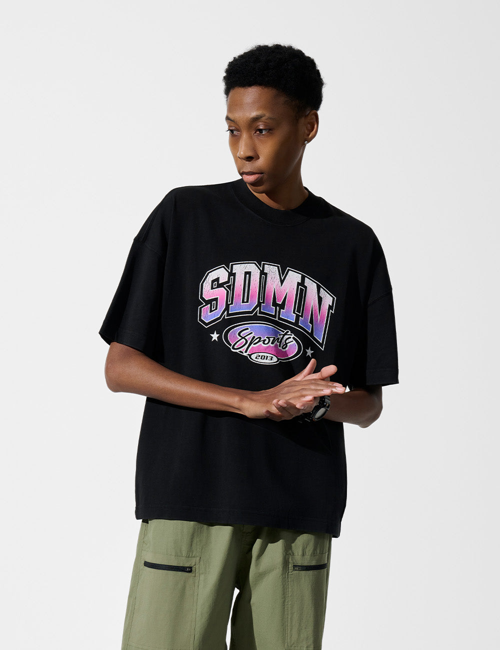 SDMN Sports T-Shirt [Vintage Black/Pink]