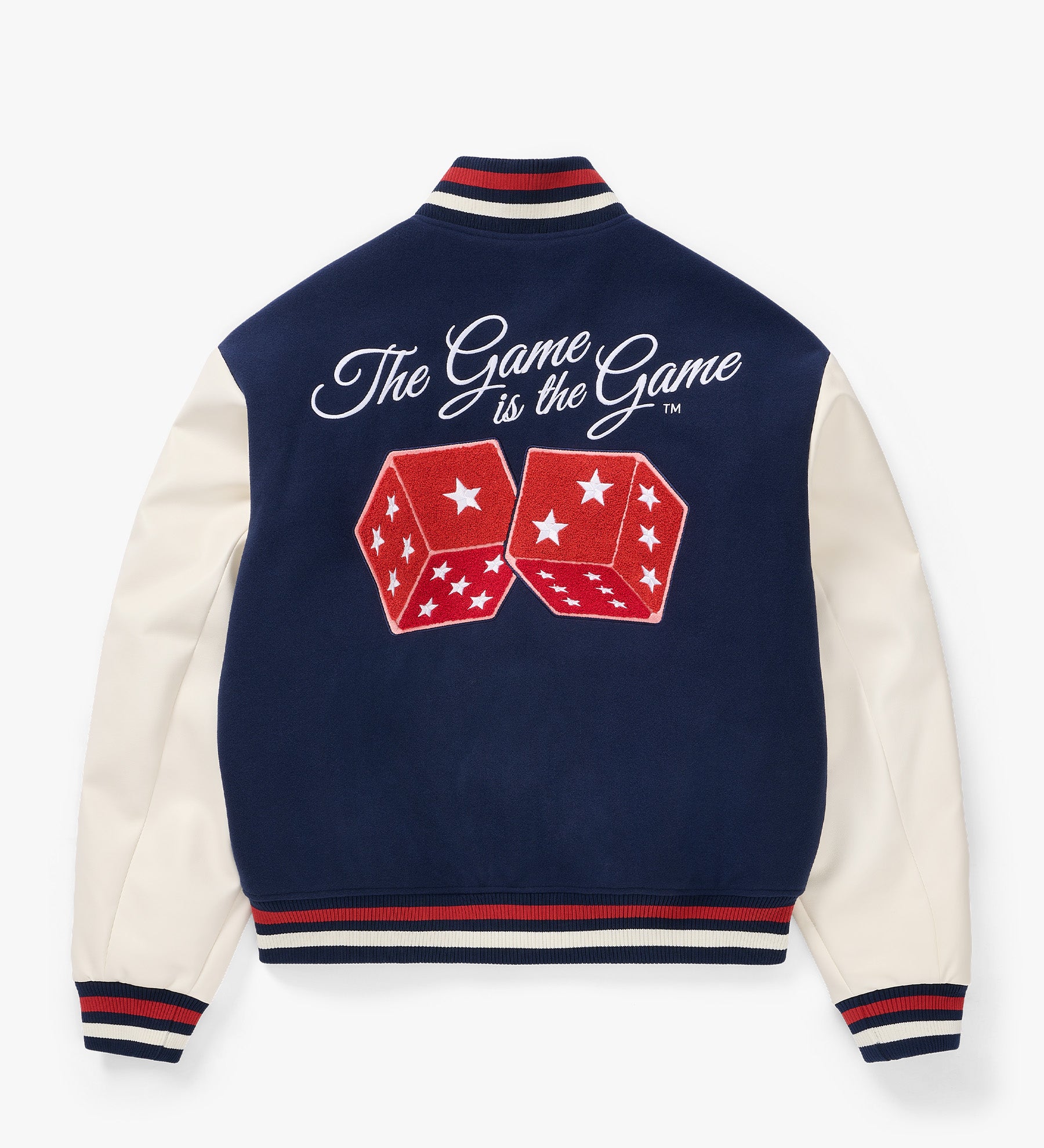 極美品　ADEAM　Varsity Jacket　42595　ネイビー　S All-Star Varsity Jacket [Blue/White]