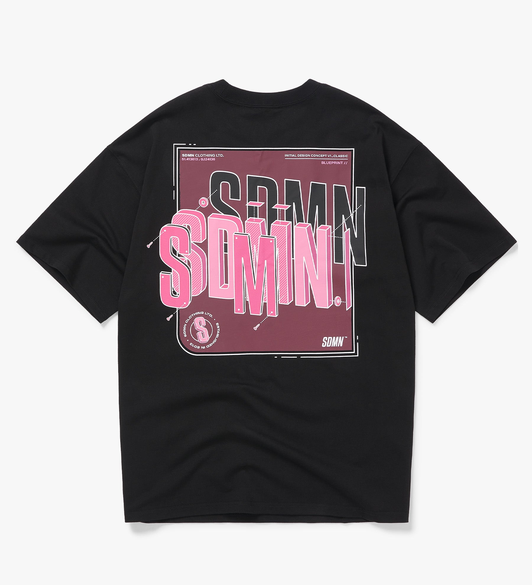 Blueprint T-Shirt [Black/Hot Pink]