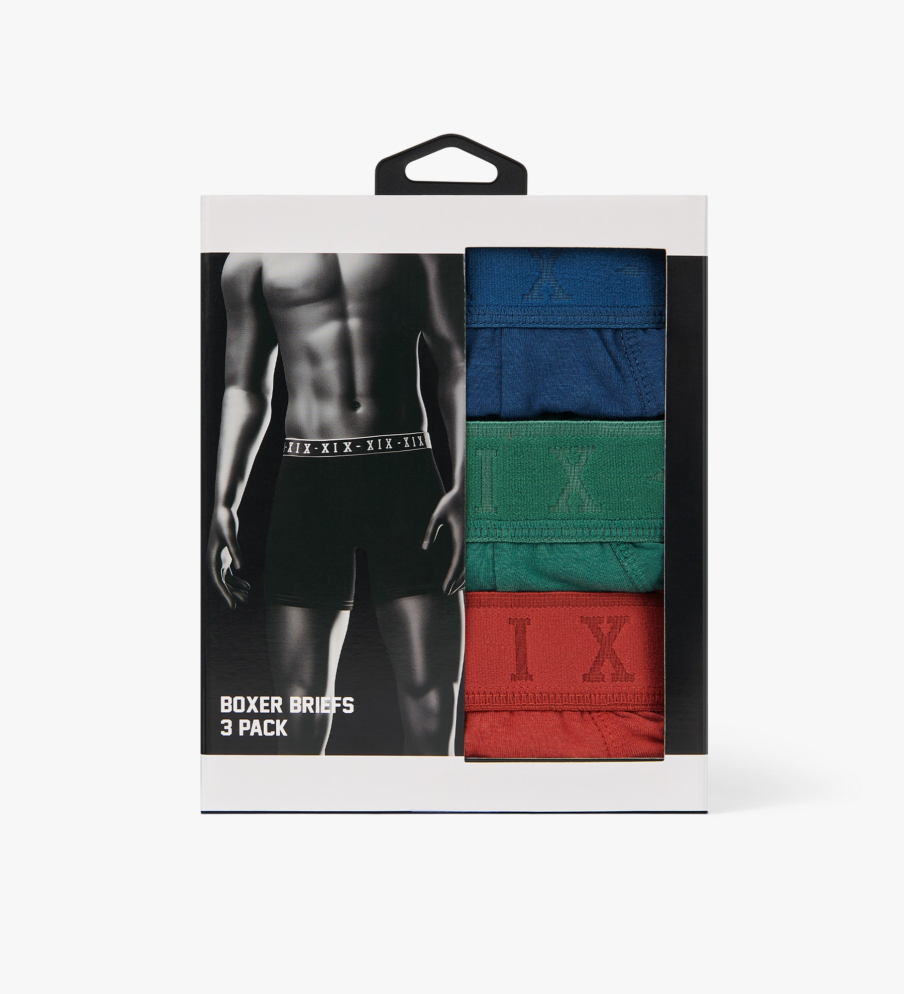 XIX Boxer Briefs 3 Pack [Blue/Green/Red]