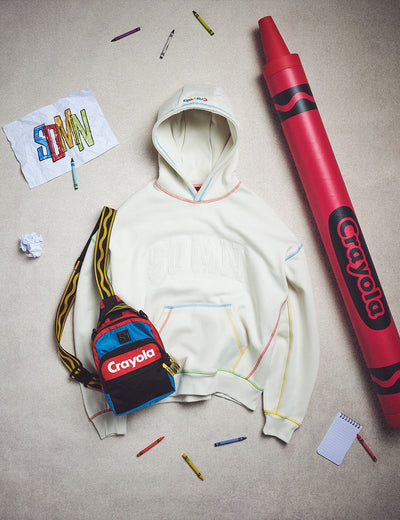 SDMN x Crayola Colour Stitch Hoodie [Buttercream]