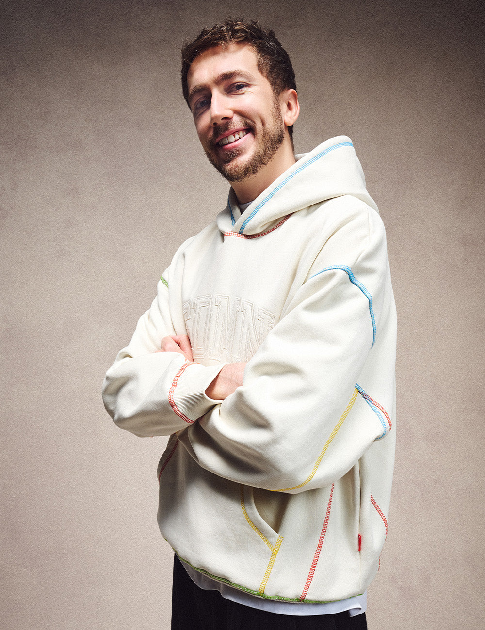 SDMN x Crayola Colour Stitch Hoodie [Buttercream]