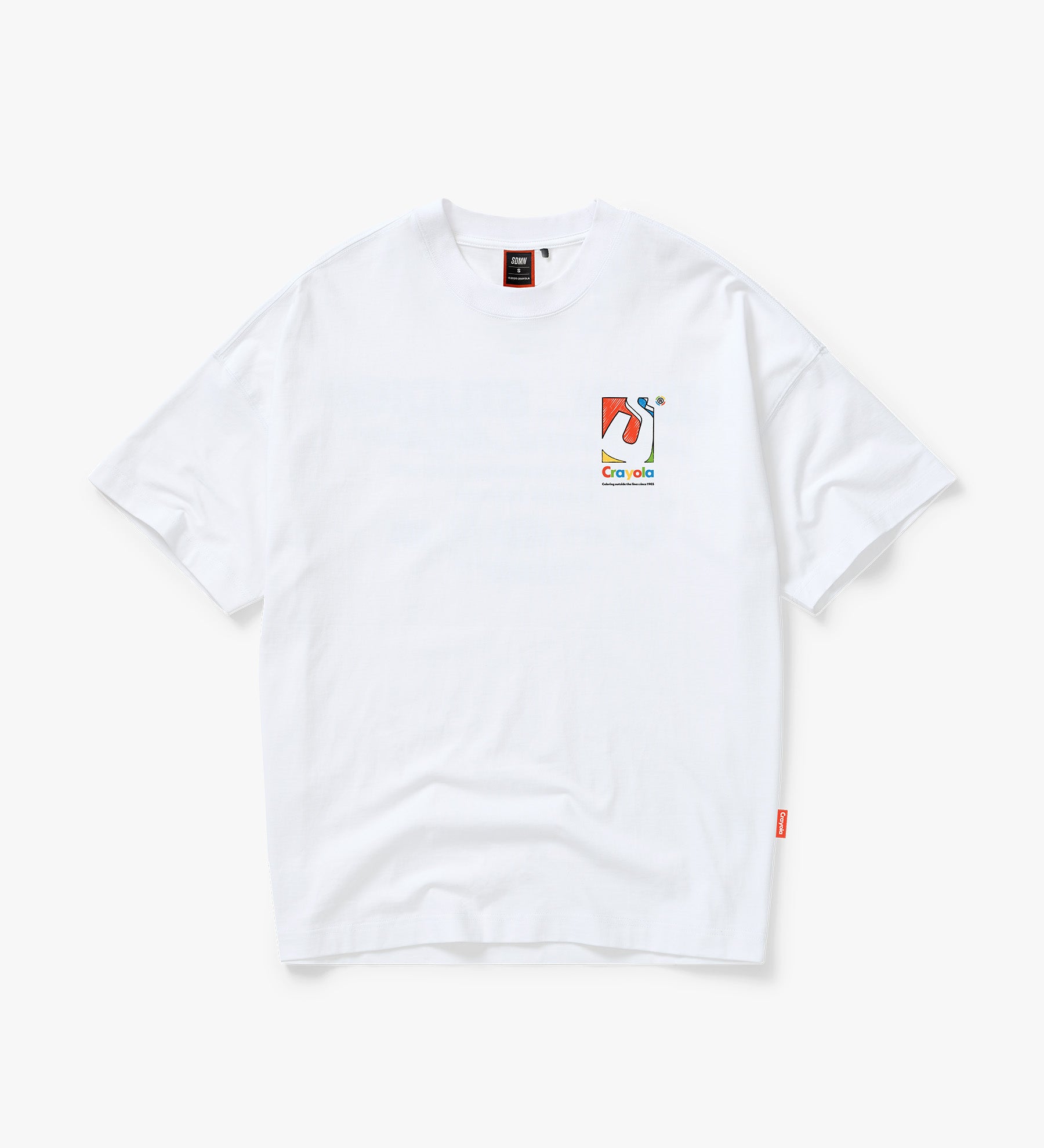 SDMN x Crayola Initial Box T-Shirt [White]
