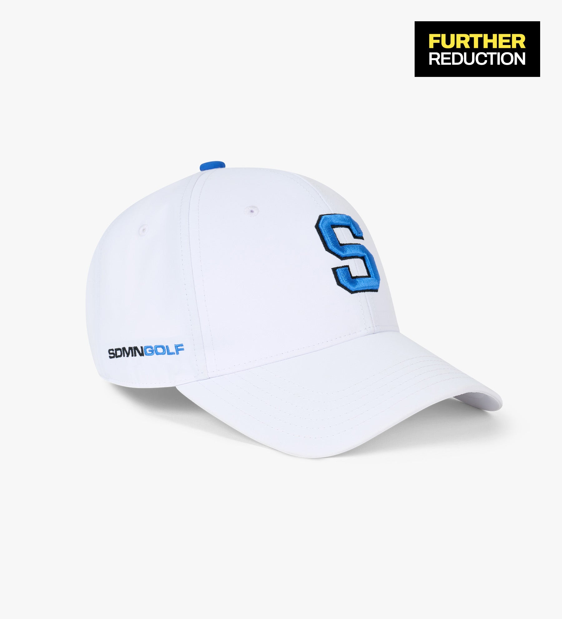 【BRIEFING GOLF】 MENS SUEDE INITIAL CAP Initial Golf Cap [White/Blue]