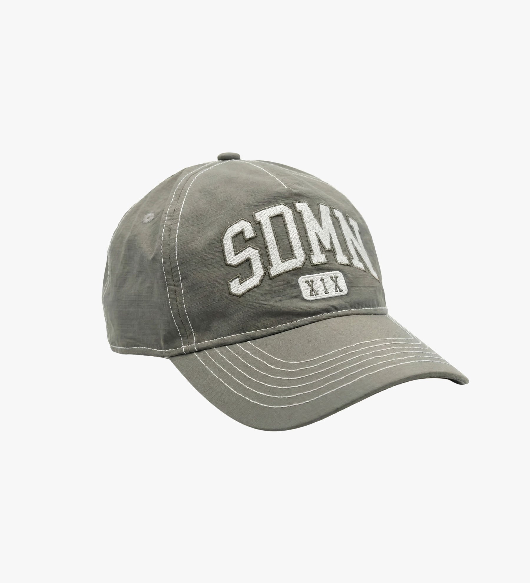 Contrast Stitch Lightweight Cap [Grey]