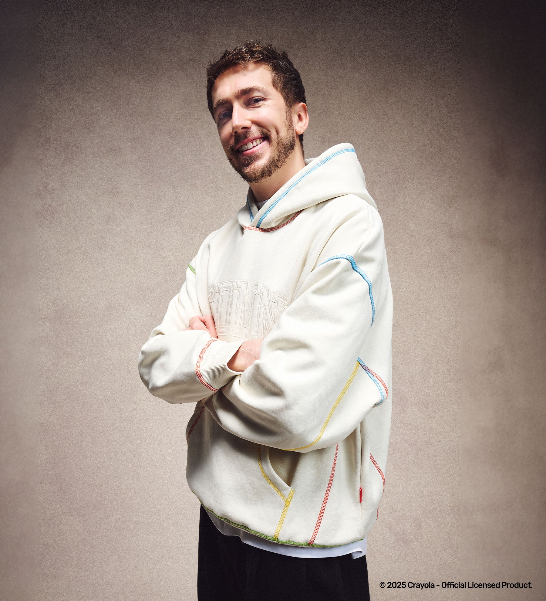 SDMN x Crayola Colour Stitch Hoodie [Buttercream]