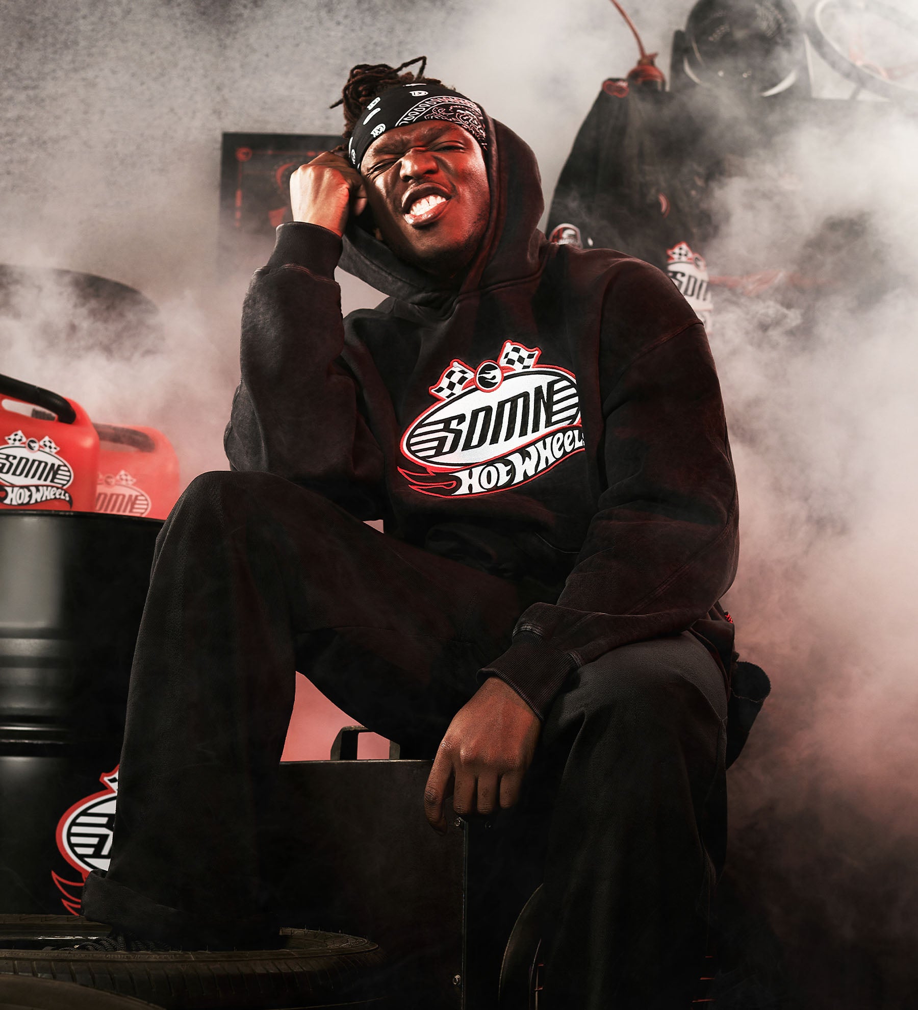 SDMN x Hot Wheels Washed Hoodie