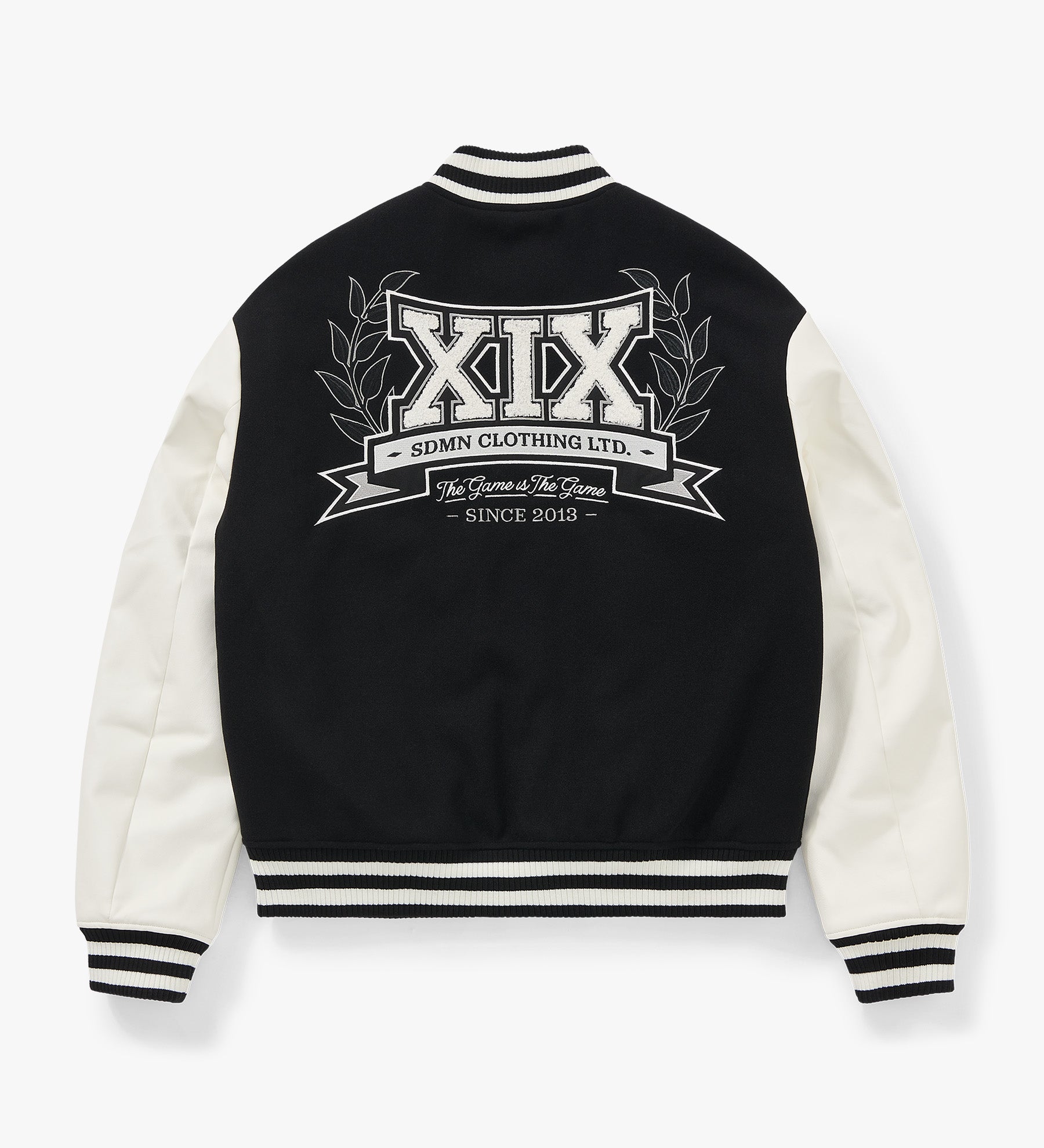 SDMN Imperial Varsity Letterman Jacket Black White