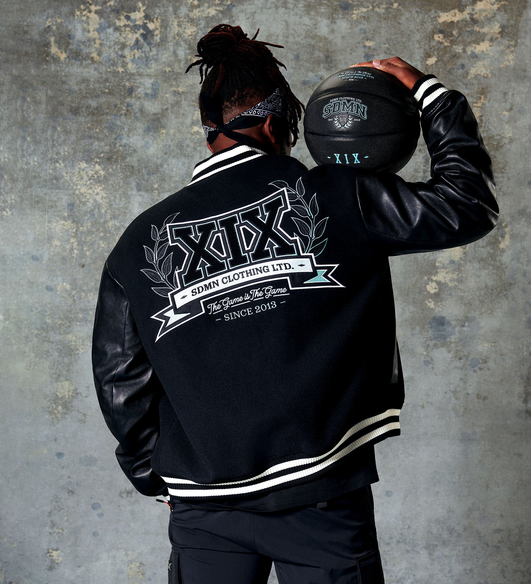 Imperial Varsity Letterman Jacket [Black/Storm Grey]