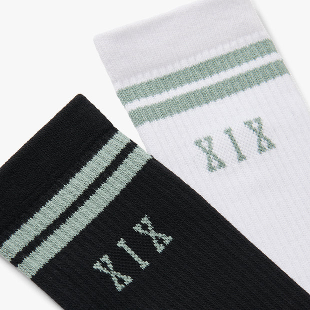 XIX Socks 2 Pack [Black/White/Storm Grey]