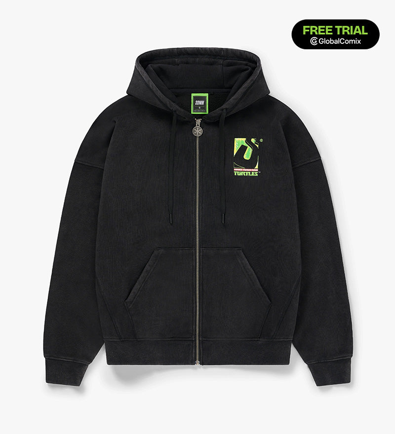 SDMN x TMNT Initial Zip Hoodie [Black]