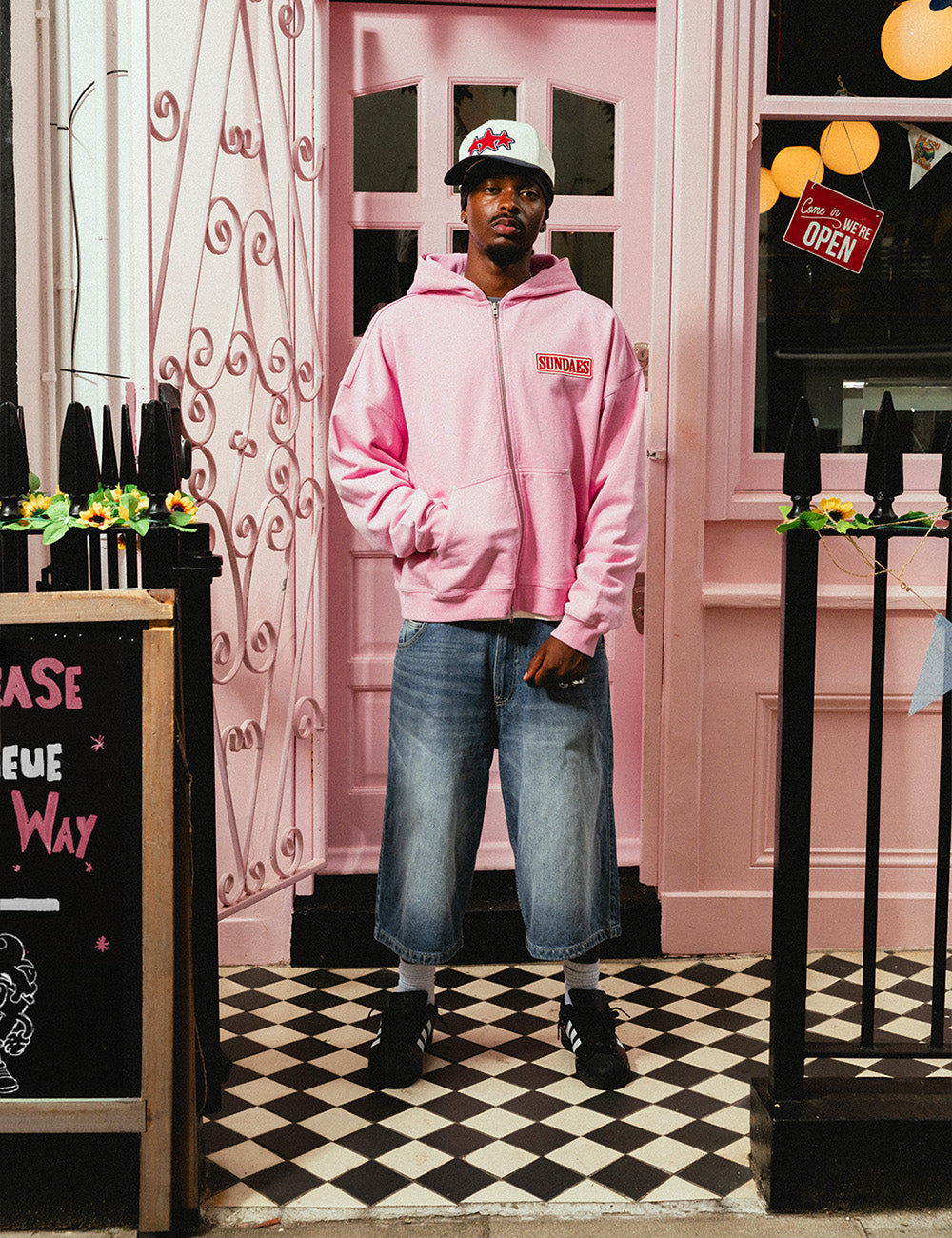 Sundaes Zip Hoodie [Pink]