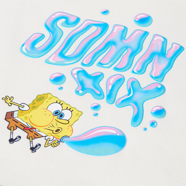 SDMN x SpongeBob Bubble Blowing Hoodie [Off White]