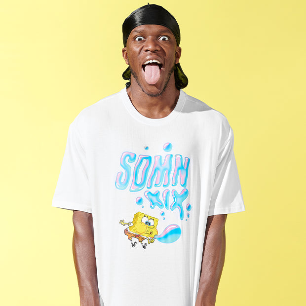 SDMN x SpongeBob Bubble Blowing T-Shirt [White]