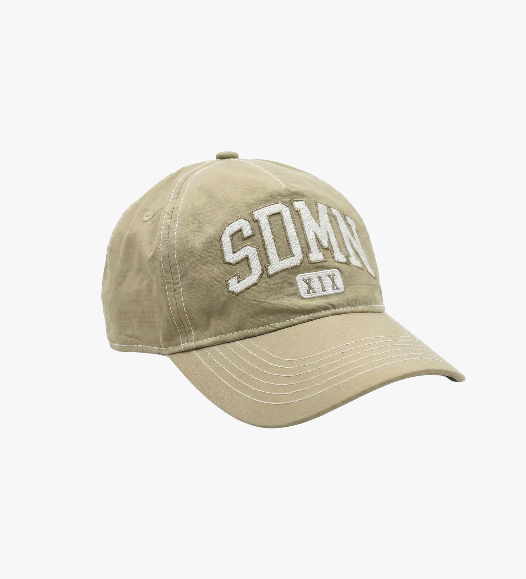 Contrast Stitch Lightweight Cap [Sand]