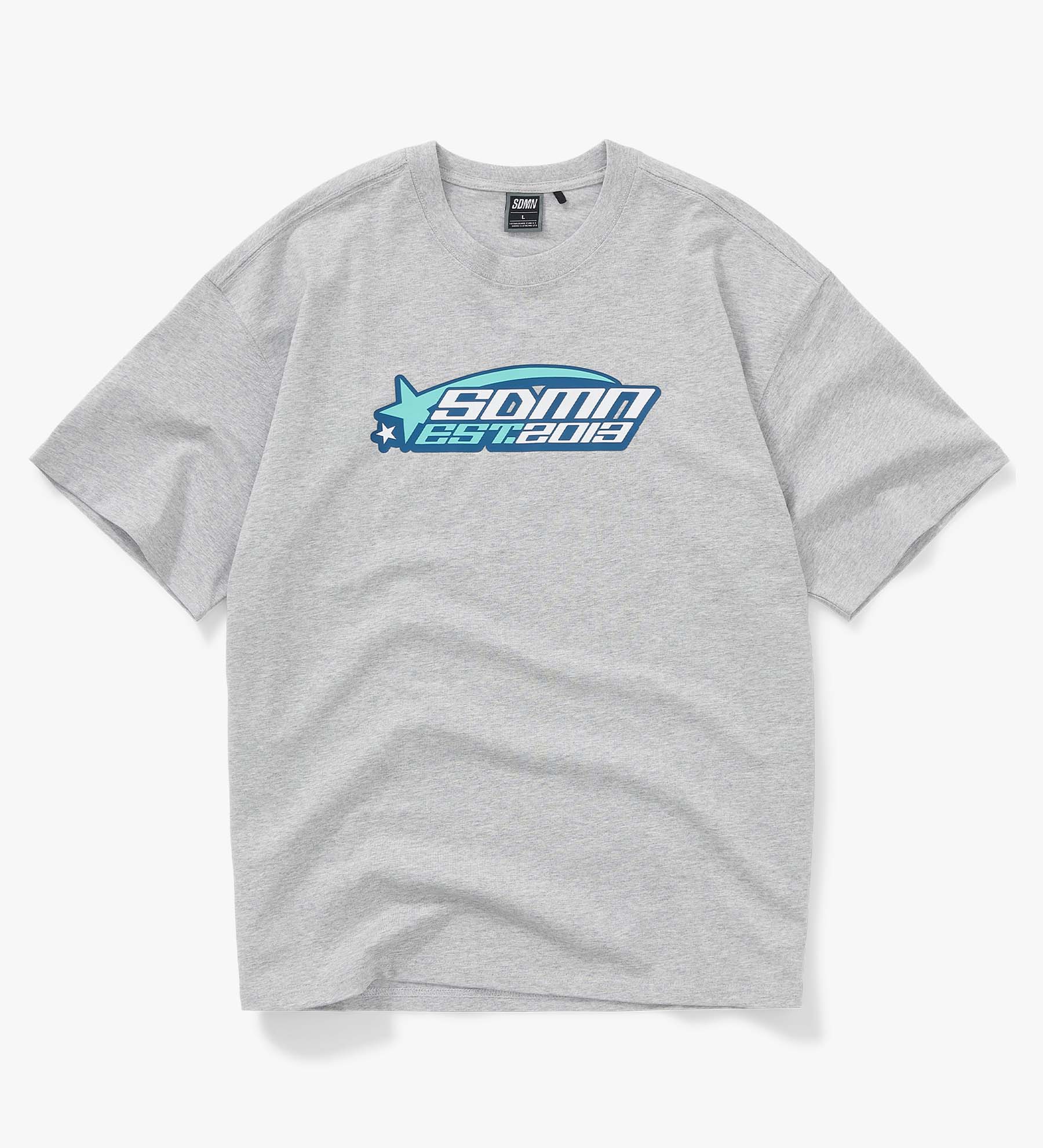 Y2K Shooting Stars T-Shirt [Melange Grey]