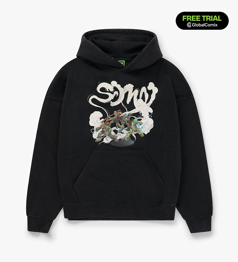 SDMN x TMNT Smoke Hoodie [Vintage Black]