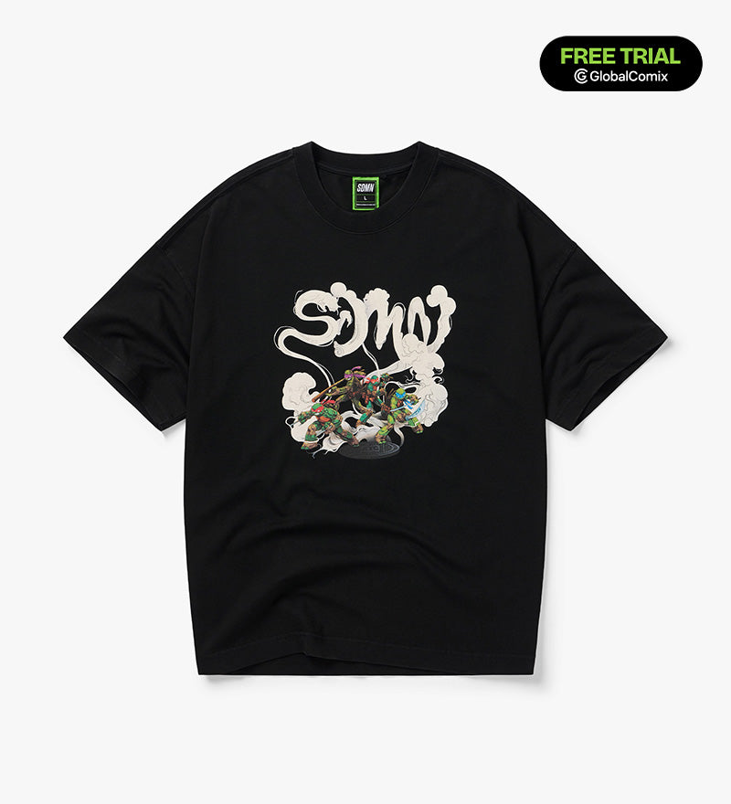 SDMN x TMNT Smoke T-Shirt [Vintage Black]