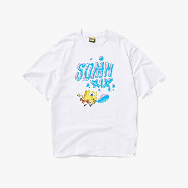 SDMN x SpongeBob Bubble Blowing T-Shirt [White]