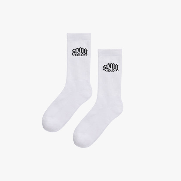 Stencil Socks [White]