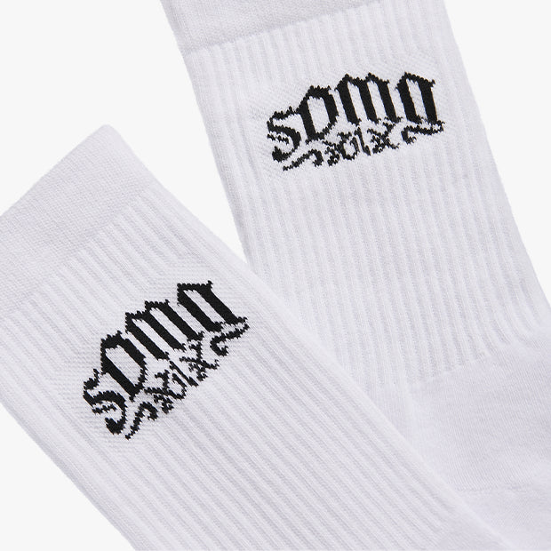 Stencil Socks [White]
