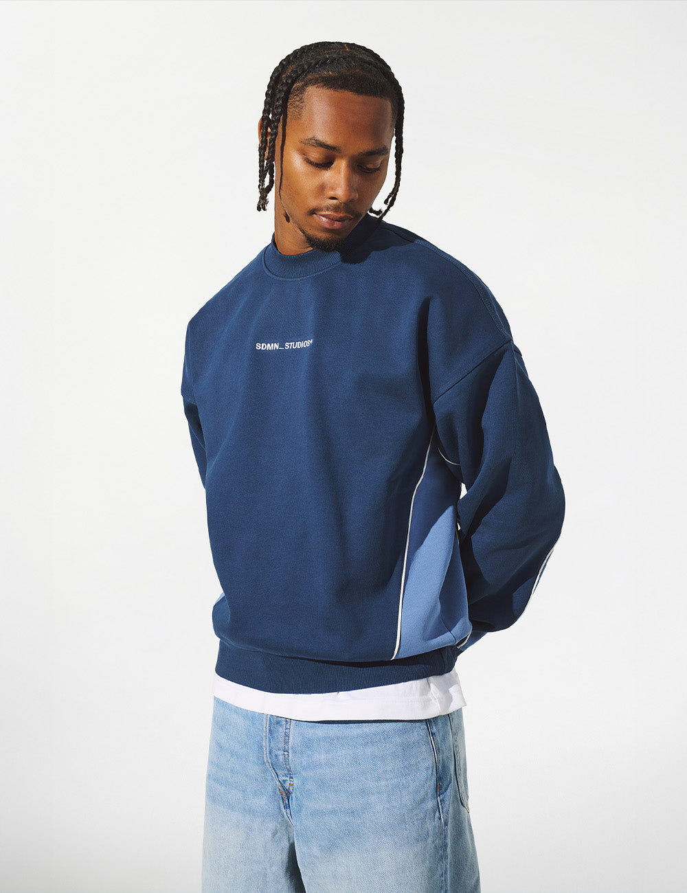 Studios ® Panel Sweater [Navy/Blue]