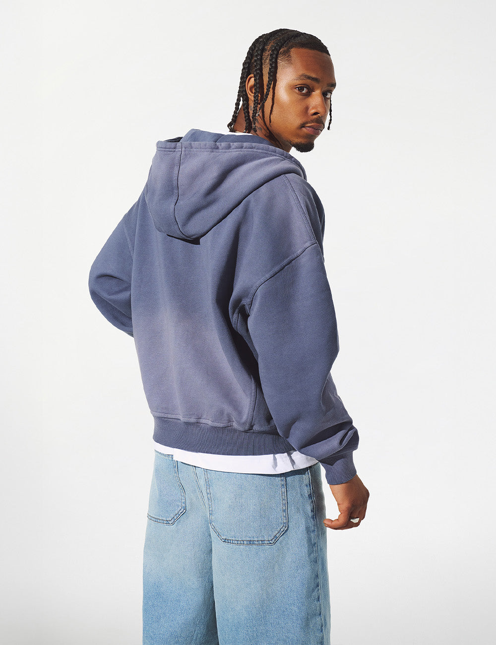 Studios ® Sun Fade Zip Hoodie [Sun Fade Blue]