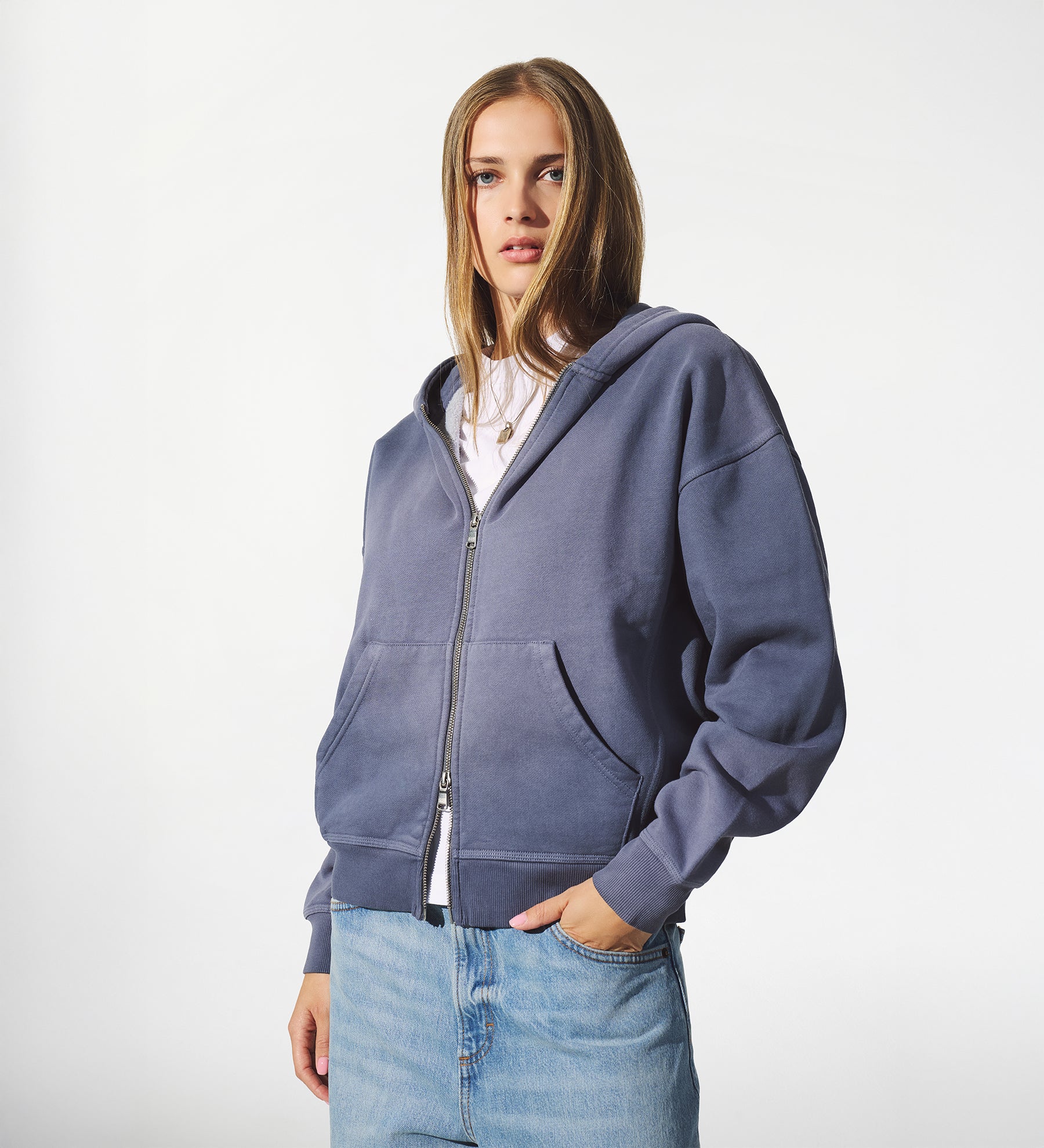 Studios ® Sun Fade Zip Hoodie [Sun Fade Blue]
