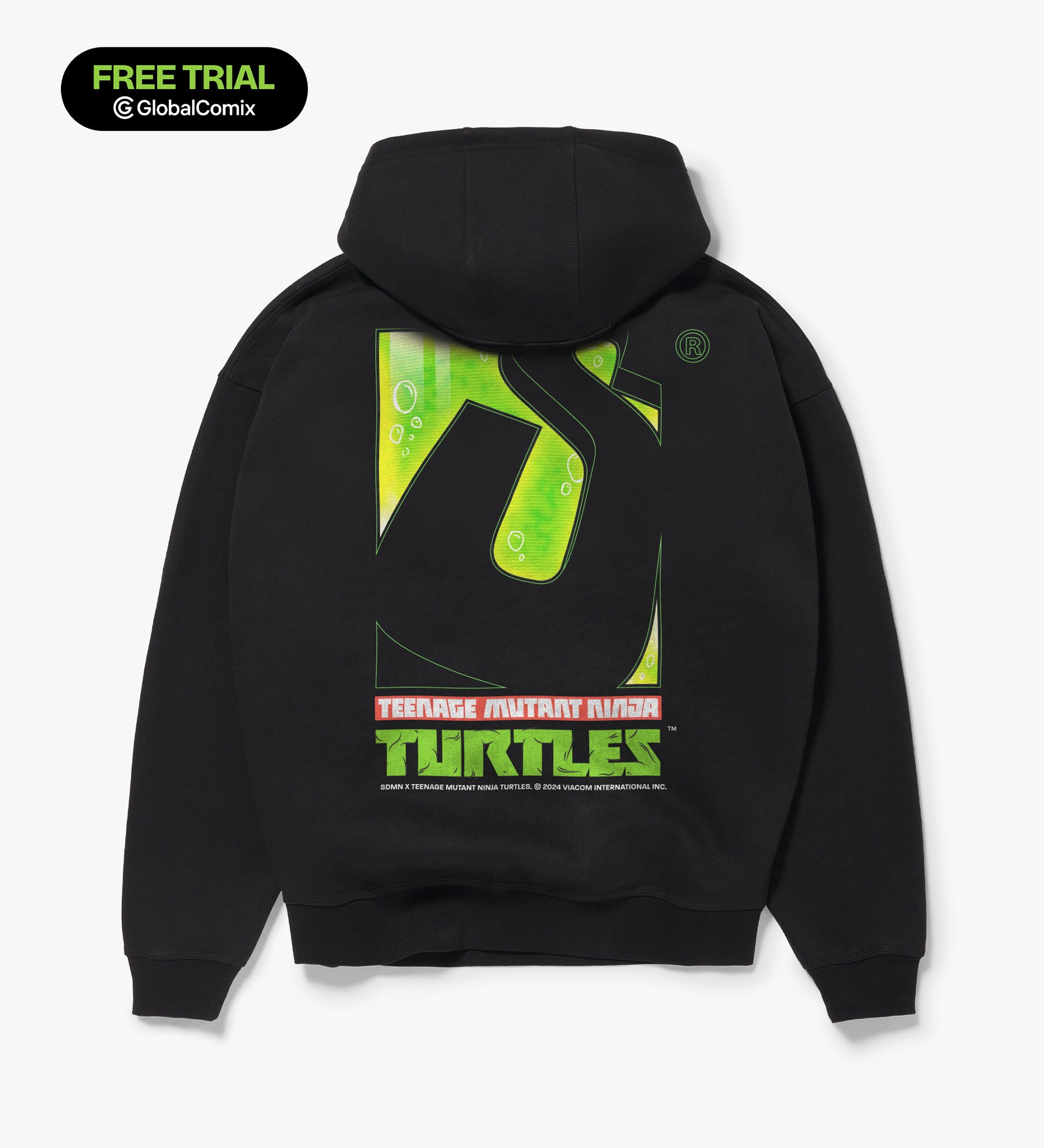 SDMN x TMNT Initial Zip Hoodie [Black]