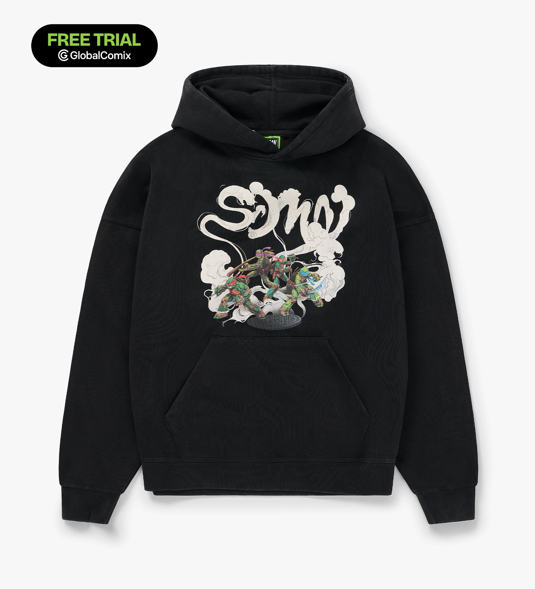 SDMN x TMNT Smoke Hoodie [Vintage Black]