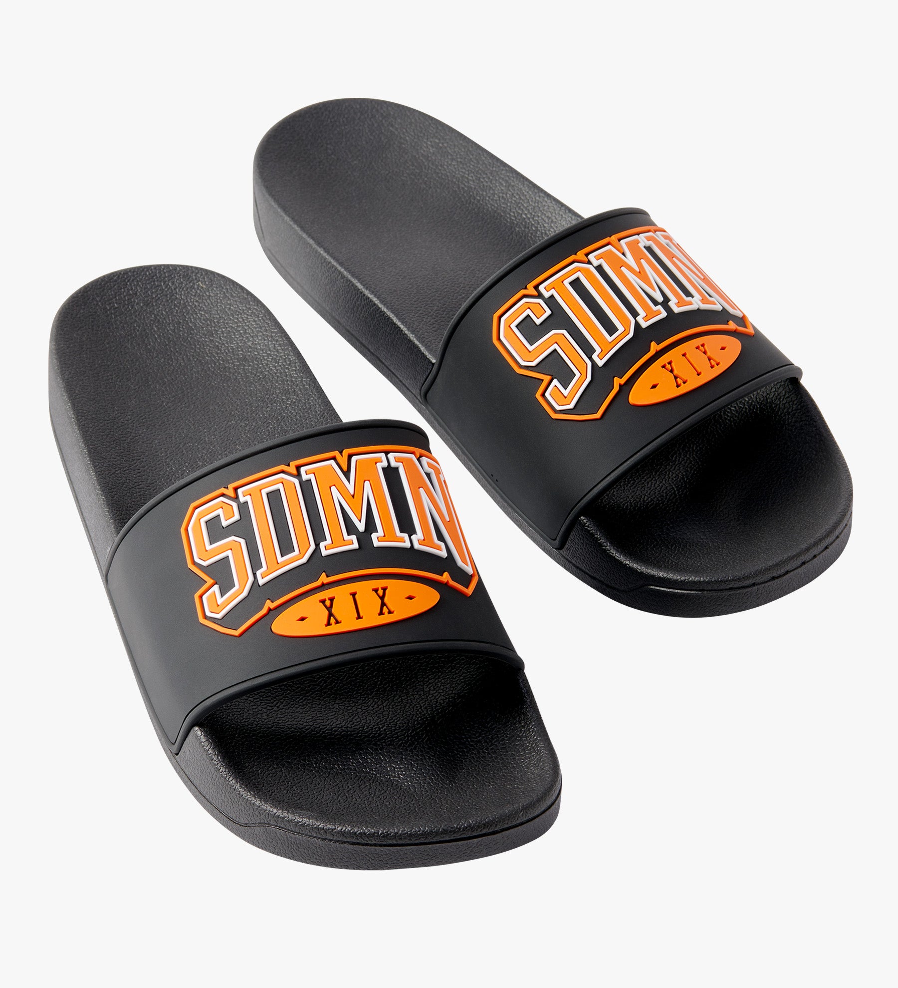 Varsity Sliders [Black/Orange]