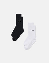 XIX Essential Socks 2 Pack [White/Black]