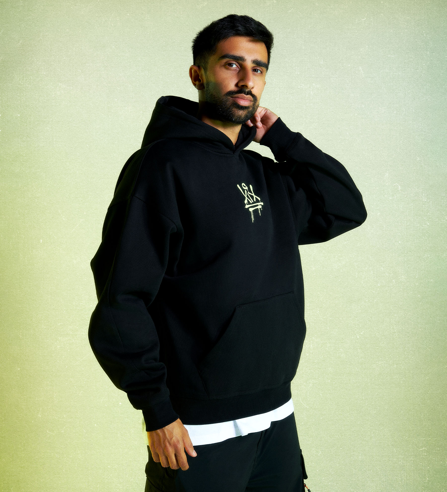 XIX Spray Hoodie [Black/Green]