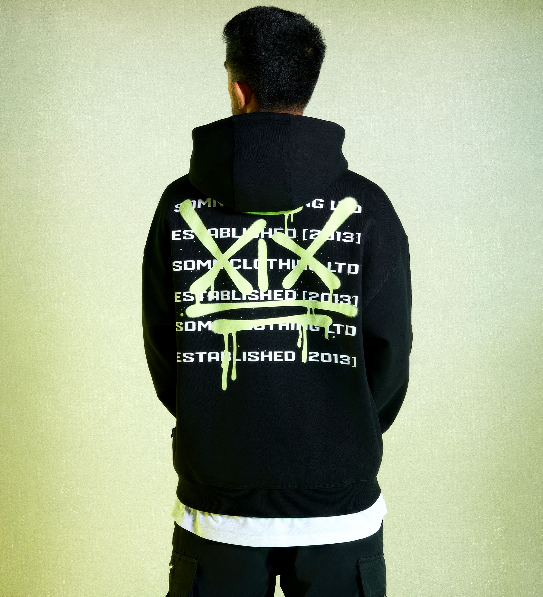 XIX Spray Hoodie [Black/Green]