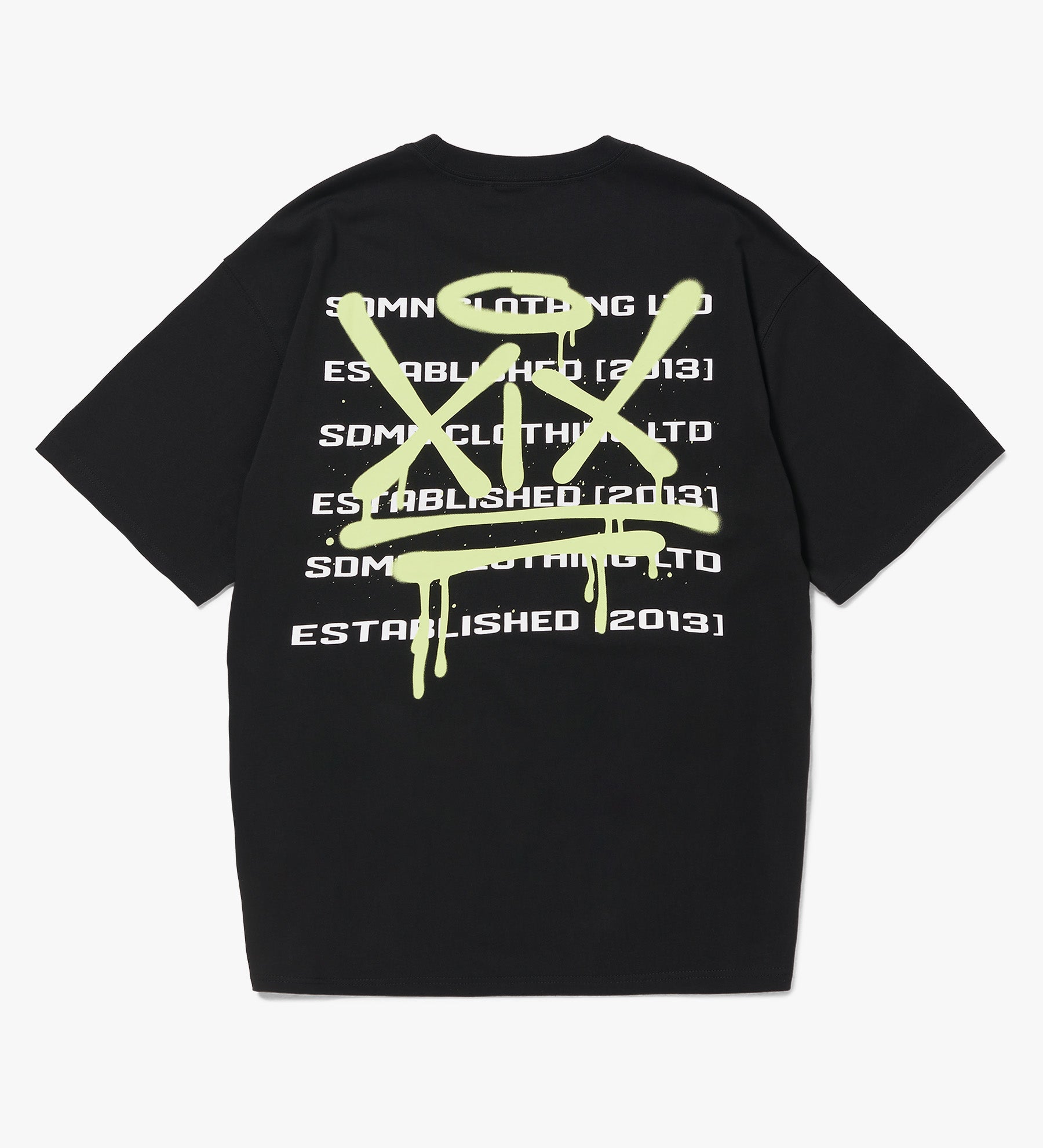 XIX Spray T-Shirt [Black/Lime Green]