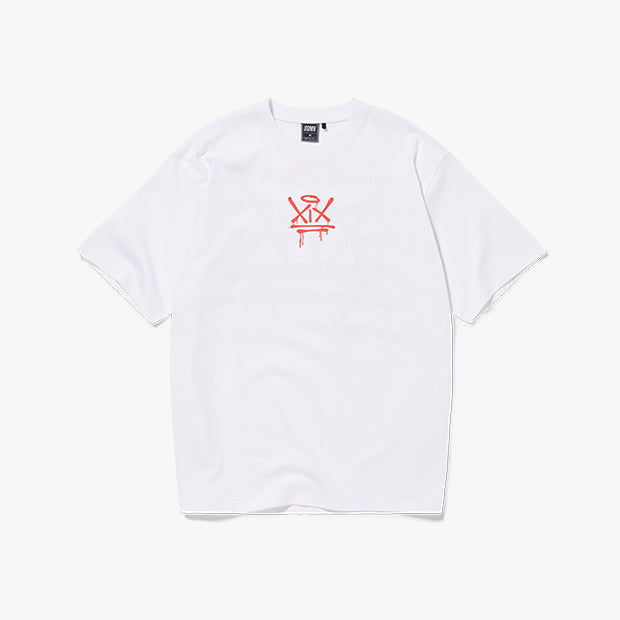 XIX Spray T-Shirt [White/Red]